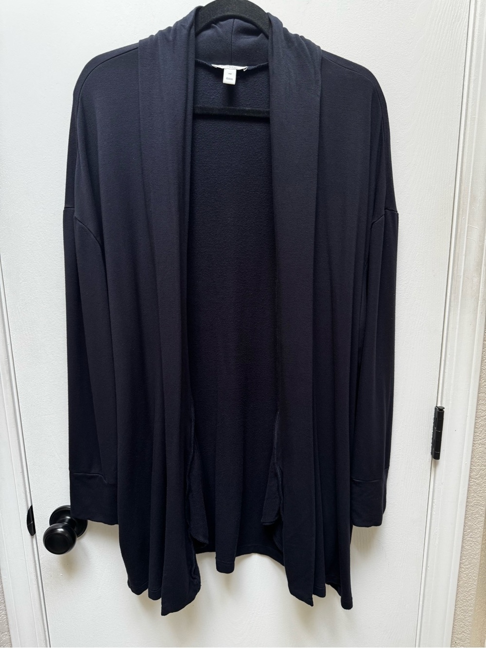 Daily Ritual dark blue Open-Front Draped Cardigan